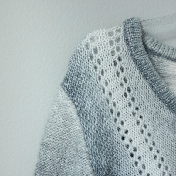 Cozy Winter Picadilly Canada Gradient Knit Gray Sweater Pullover Size S - Picture 3 of 11